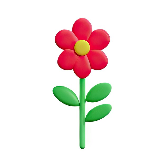 Photo 3d minimalist flower