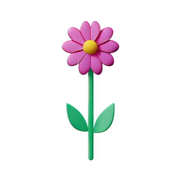 Photo 3d minimalist flower