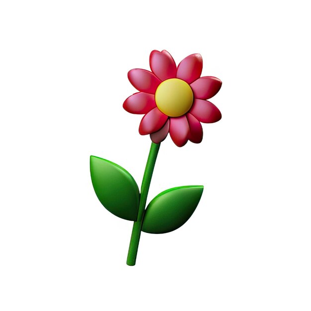 Photo 3d minimalist flower