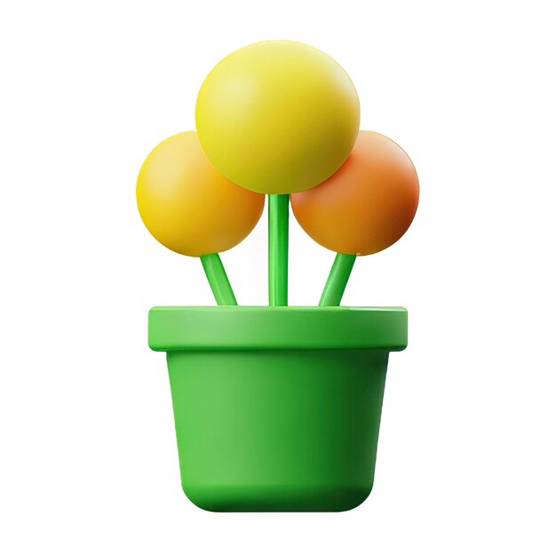 3d minimalist flower