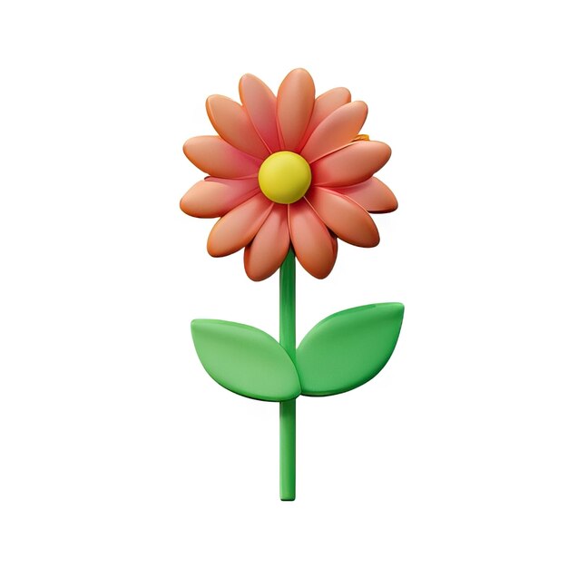 Photo 3d minimalist flower