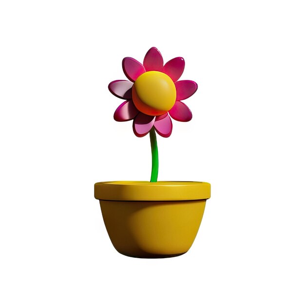 Photo 3d minimalist flower