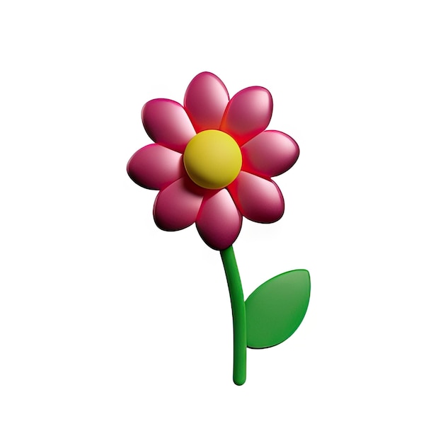 Photo 3d minimalist flower