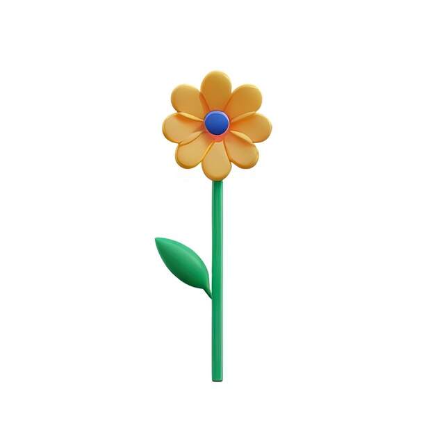 Photo 3d minimalist flower