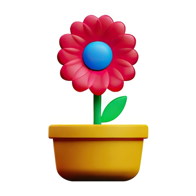 Photo 3d minimalist flower