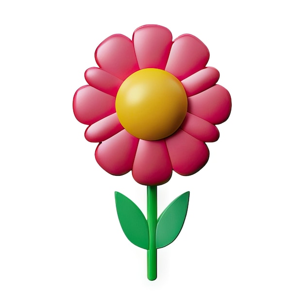 Photo 3d minimalist flower