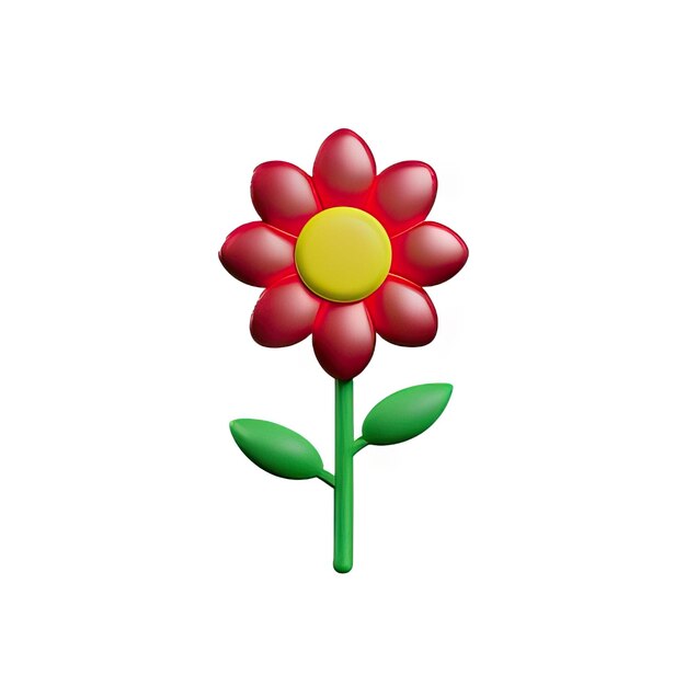 Photo 3d minimalist flower