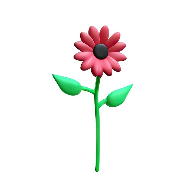 Photo 3d minimalist flower