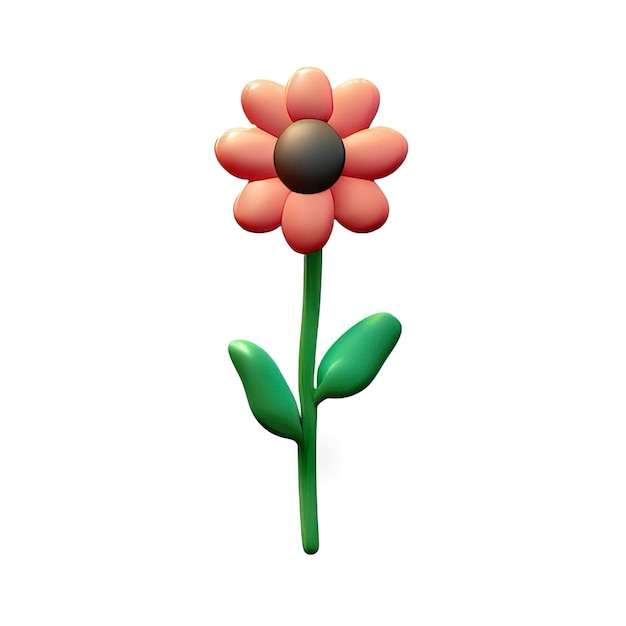 Photo 3d minimalist flower