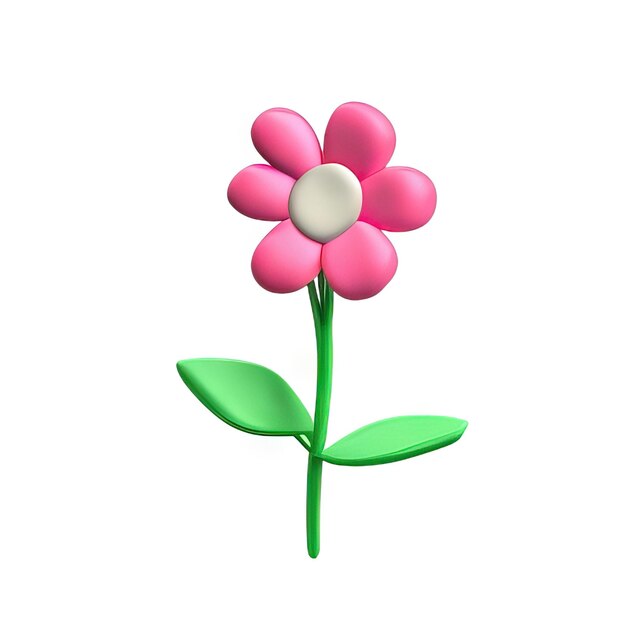 Photo 3d minimalist flower