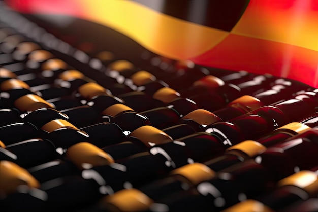 3d minimalist Germany flag bokeh background Generative AI