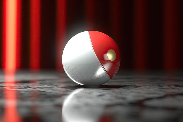 3d minimalist Indonesia flag bokeh background Generative AI