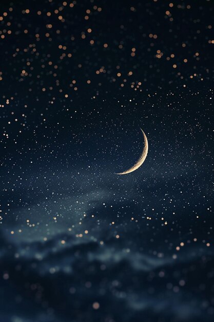 a 3D minimalistic night sky filled with stars