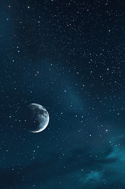 Photo a 3d minimalistic night sky filled with stars