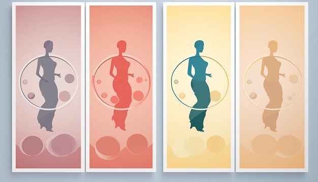 A 3d minimalistic poster with a series of overlapping transparent circles