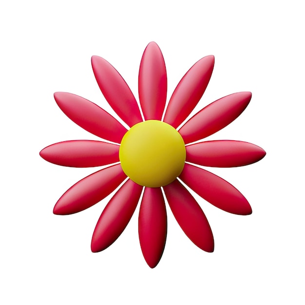 Foto 3d minimalistische bloem