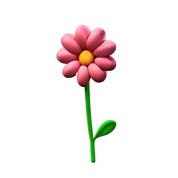 Foto 3d minimalistische bloem