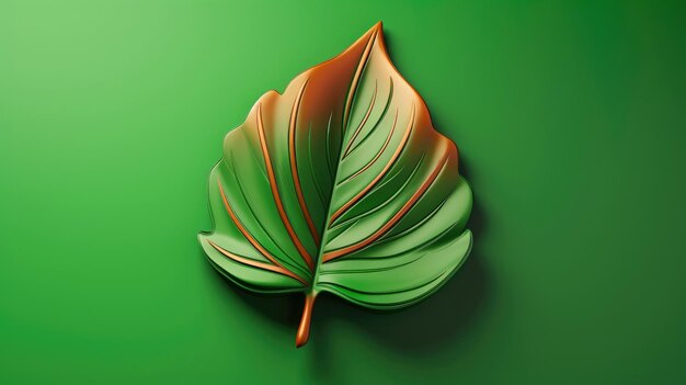 3D mockup blad van boom en plant Ecologie bio en natuurlijke producten concept Close-up van bladeren