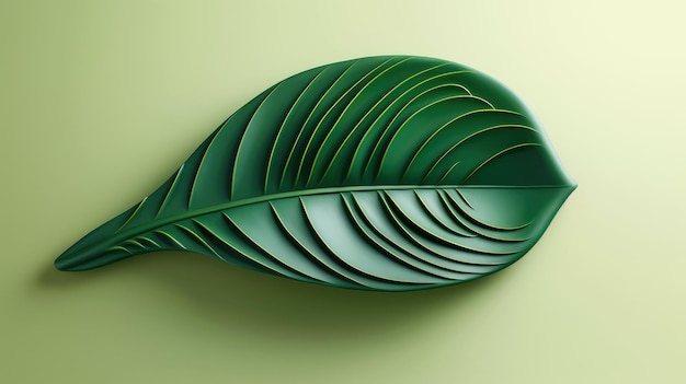 3D mockup blad van boom en plant Ecologie bio en natuurlijke producten concept Close-up van bladeren