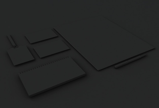 3d mockup elements. Template for branding identity.