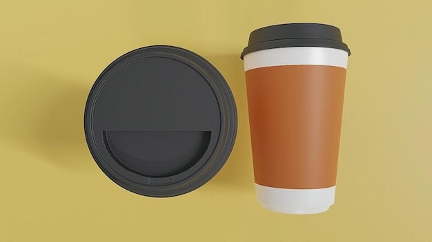 3D mockup kopje koffie