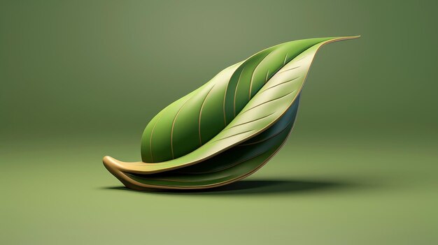 3d mockup leaf of tree and plant Ecology bio and natural products concept Close up view of leave