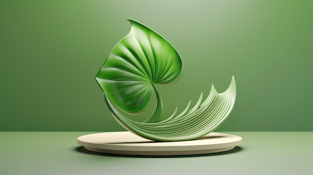 3d mockup leaf of tree and plant Ecology bio and natural products concept Close up view of leave