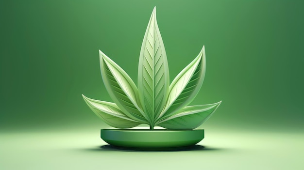 3d mockup leaf of tree and plant ecology bio and natural products concept close up view of leaves