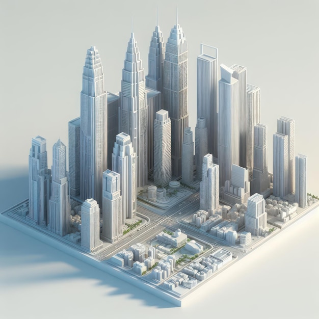 3D model of a big city