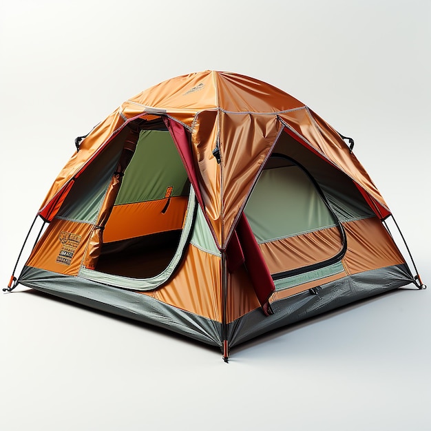 3D-model campingtent schoon wit achtergrondproduct