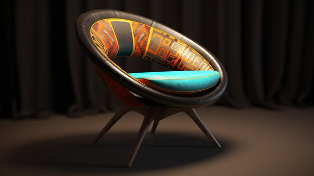 Photo a 3d model of a chair with the word 