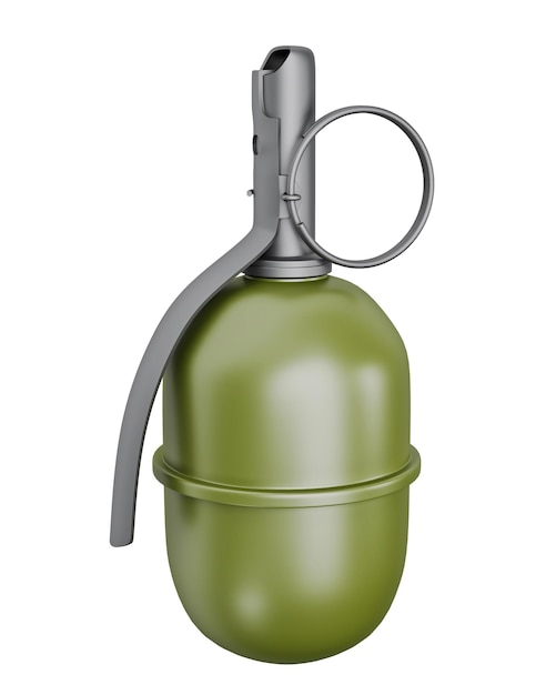 3d model of combat grenade isolated on white background