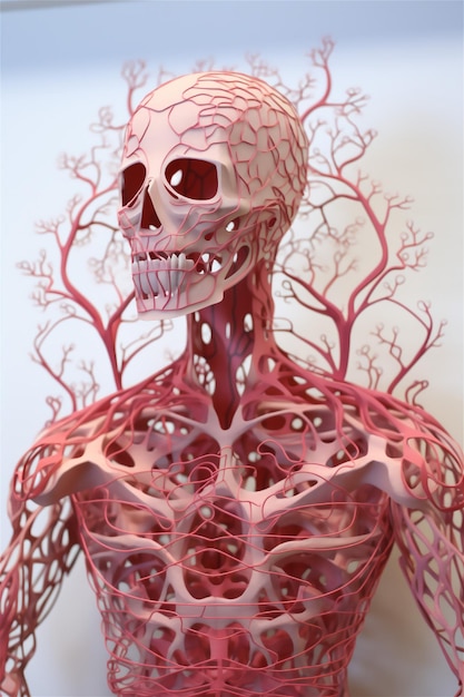 3D model concept of lymphatic system