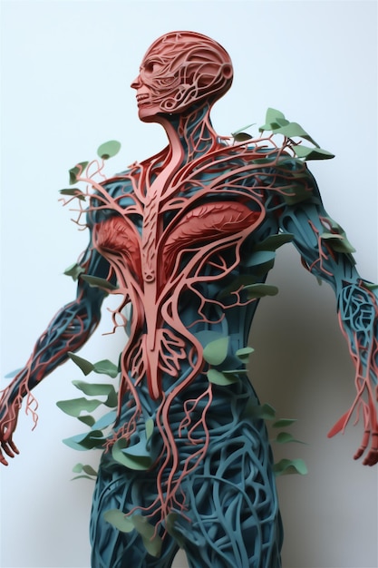 3D model concept of lymphatic system