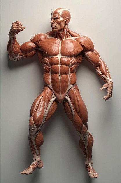 3D model concept of muscular system