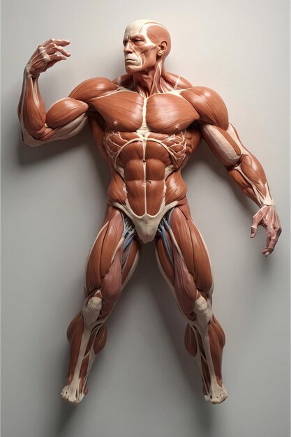 3D model concept of muscular system