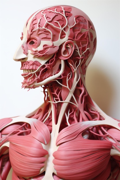 3D model concept of muscular system