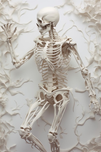 Foto concetto di modello 3d del sistema scheletrico