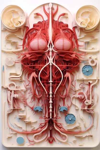 Concetto di modello 3d del sistema urinario