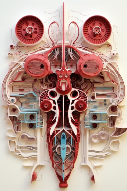 Photo 3d model concept of urinary system