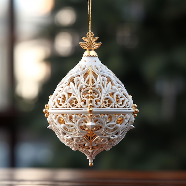 A 3d model of a decorative Christmas ornament