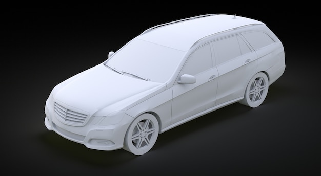 3D-model grote familiebedrijf auto 3D-rendering