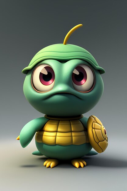 3d model illustration turtle animal anthropomorphic cute character model role play