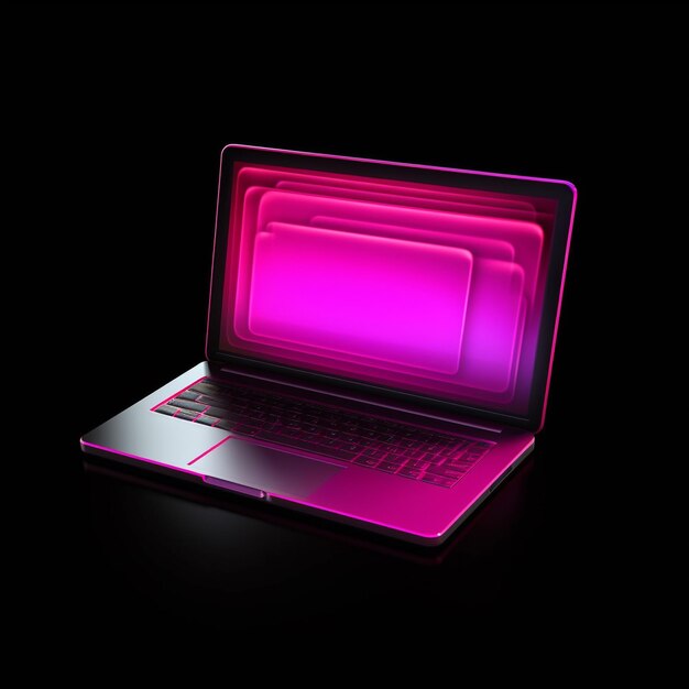 Photo 3d model laptop