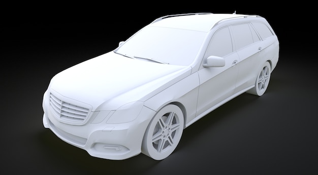 3d model large family business car with a sporty and at the same time comfortable handling