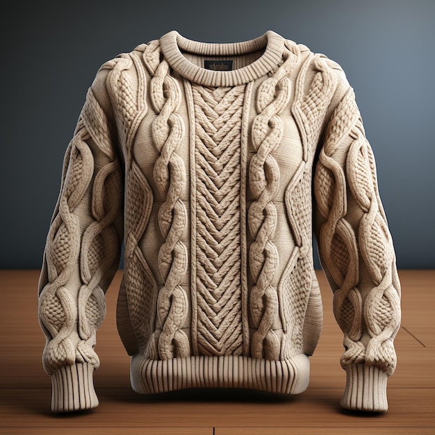 Foto modello 3d di maglione da uomo