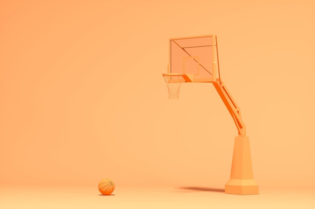 Фото 3d модель баскетбольной стойки 3d визуализация