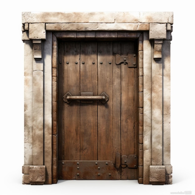 3D-модель старой двери для Ps4 Wands 3