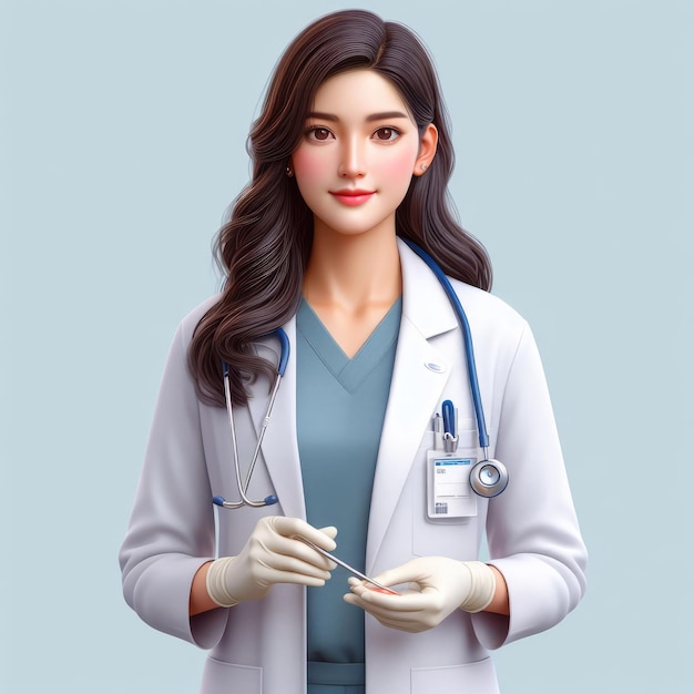 3D MODEL REALISTIC DOCTOR DOING OPERATION