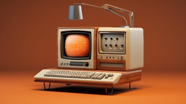 3D Model of a Retro Computer Ai